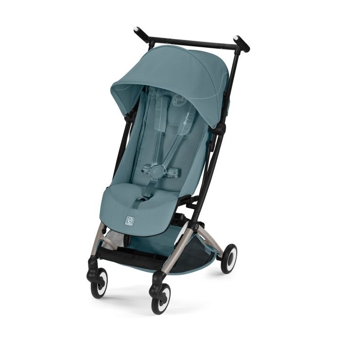 Cybex Libelle 2026 - ultrakompaktowy wózek spacerowy-Stormy Blue (Taupe Frame)