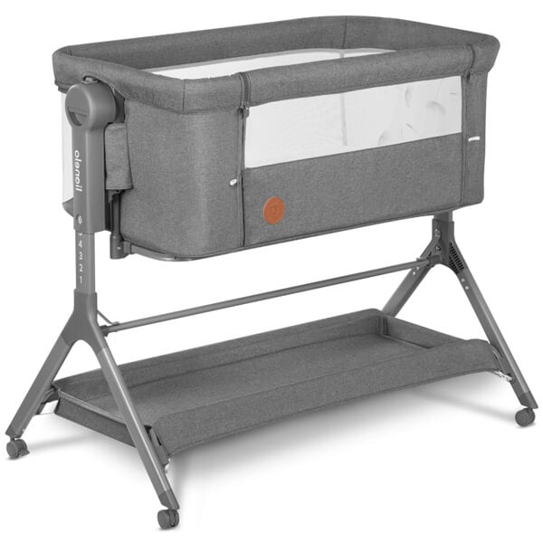 Lionelo Leonie Plus - łóżeczko dostawne 3 w 1 -Grey Stone