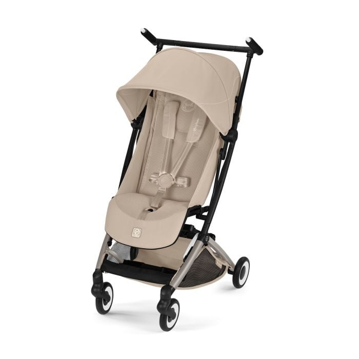 Cybex Libelle 2026 - ultrakompaktowy wózek spacerowy-Almond Beige (Taupe Frame)