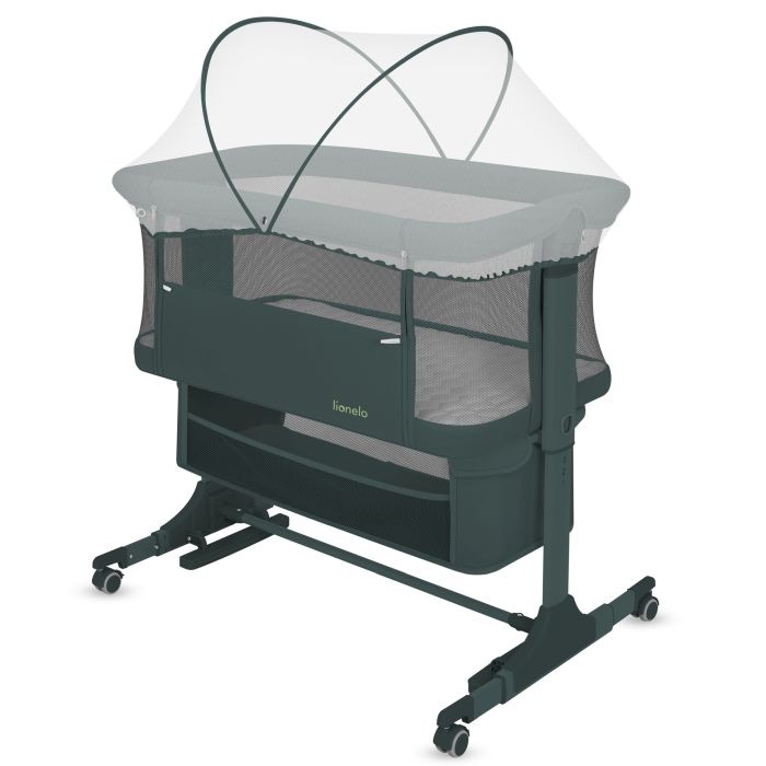 Lionelo Jodie - łóżeczko dostawne 3w1-Green Graphite