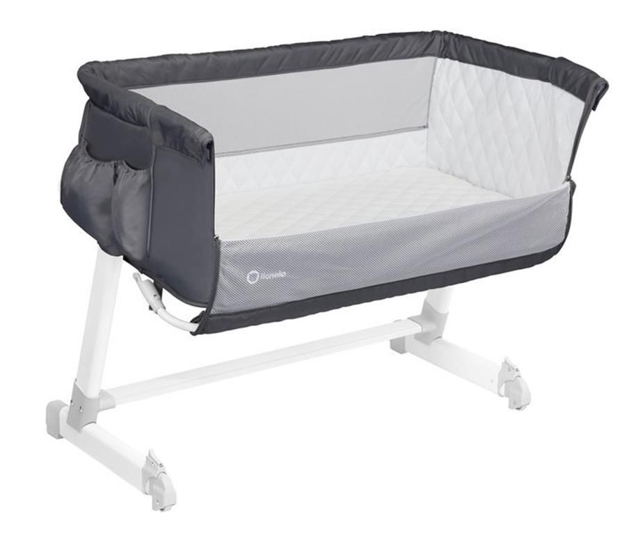 Lionelo Łóżeczko dostawne Theo-Dark-Grey