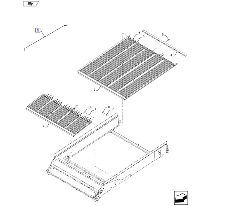 Zestaw sita New Holland TC CSX CX 87478949 CNH