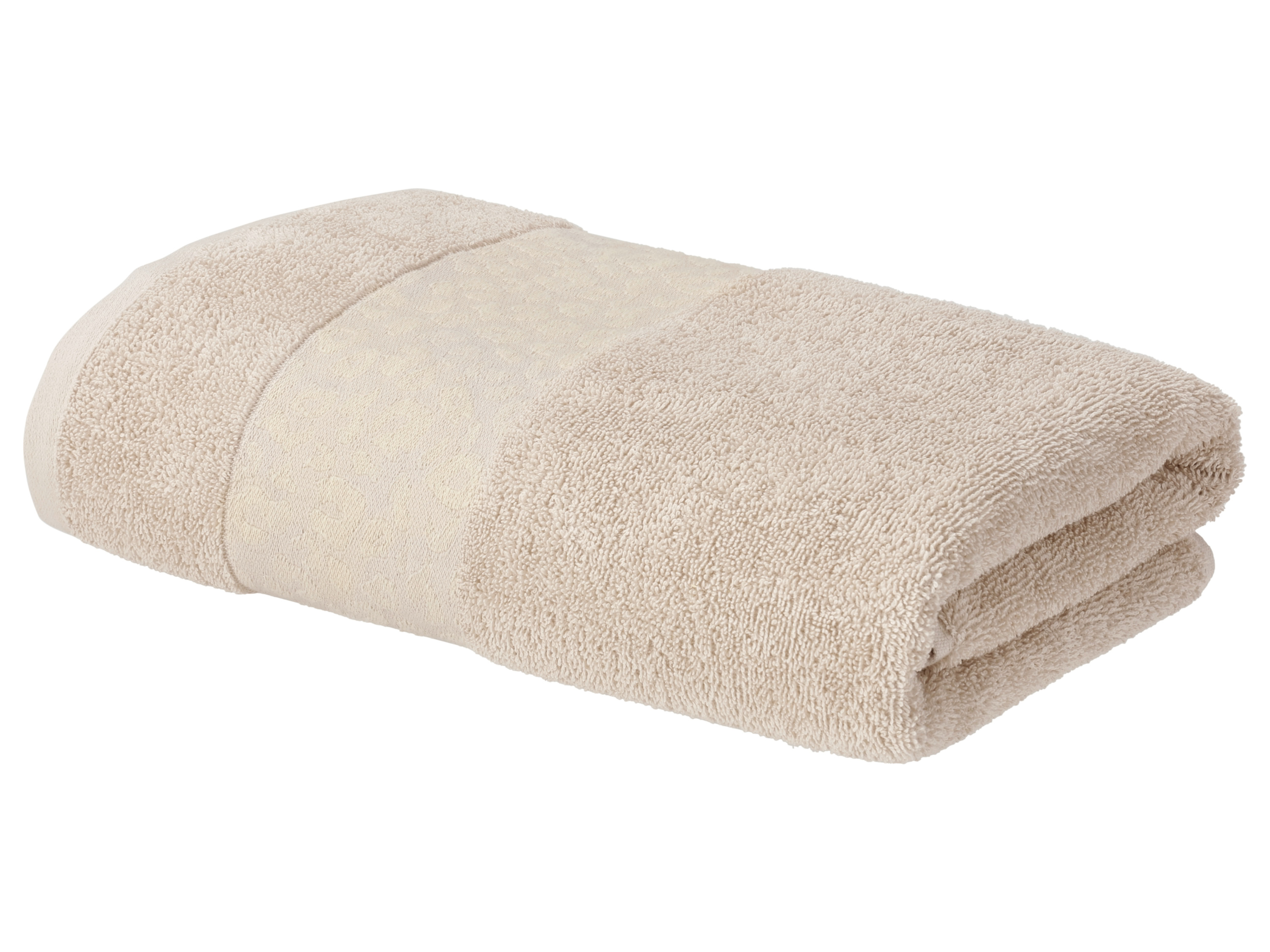 Livarno Ręcznik kąpielowy frotté, 70 x 140 cm szary/beżowy wzorzysty