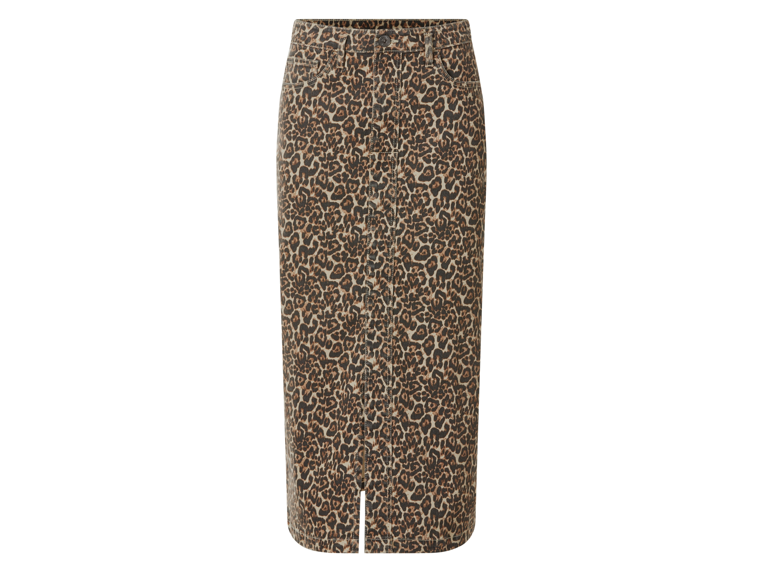 esmara Spódnica jeansowa midi damska Wzorzysty, 34