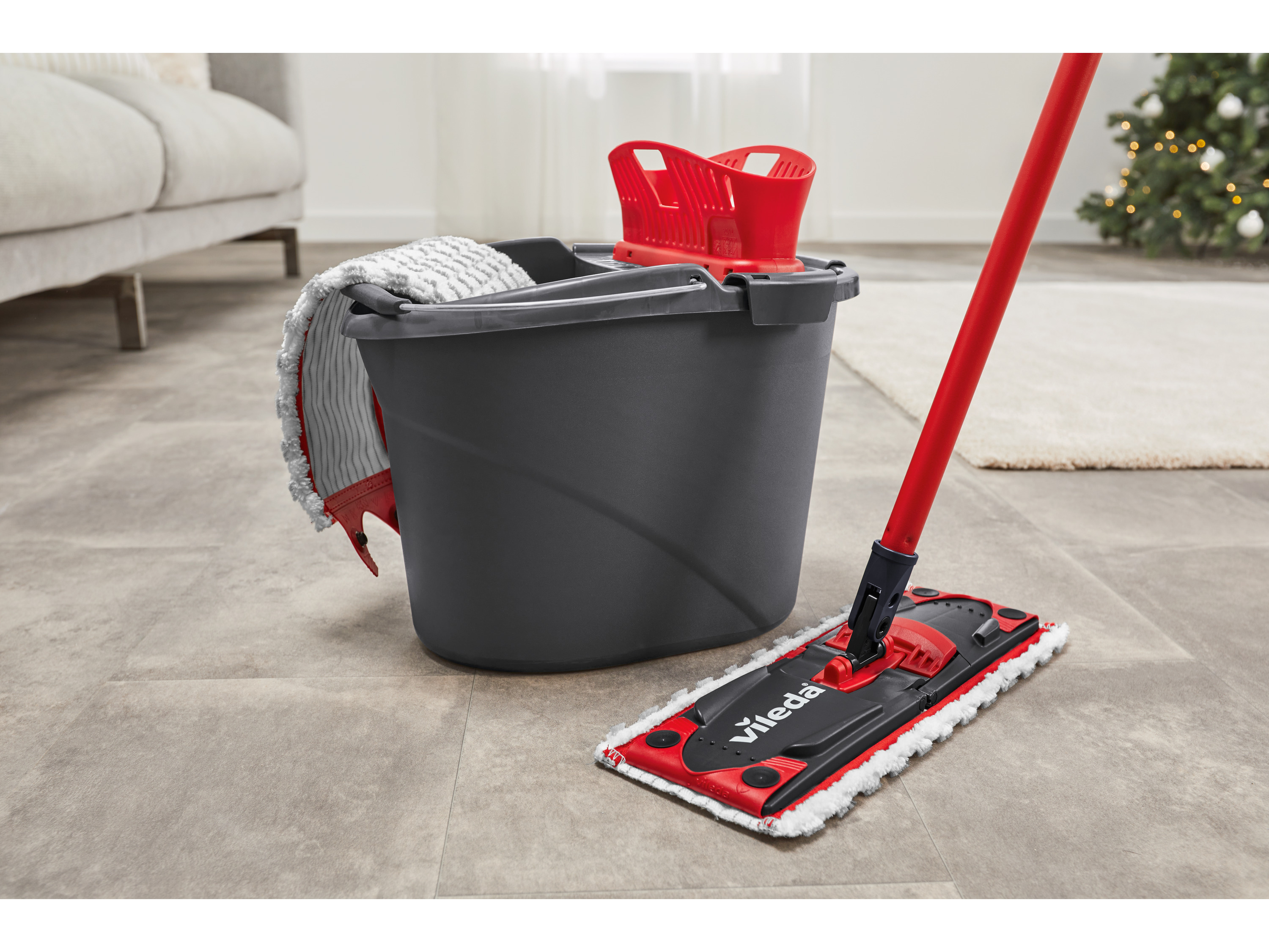 Vileda Zestaw Ultramax - mop płaski z wiadrem