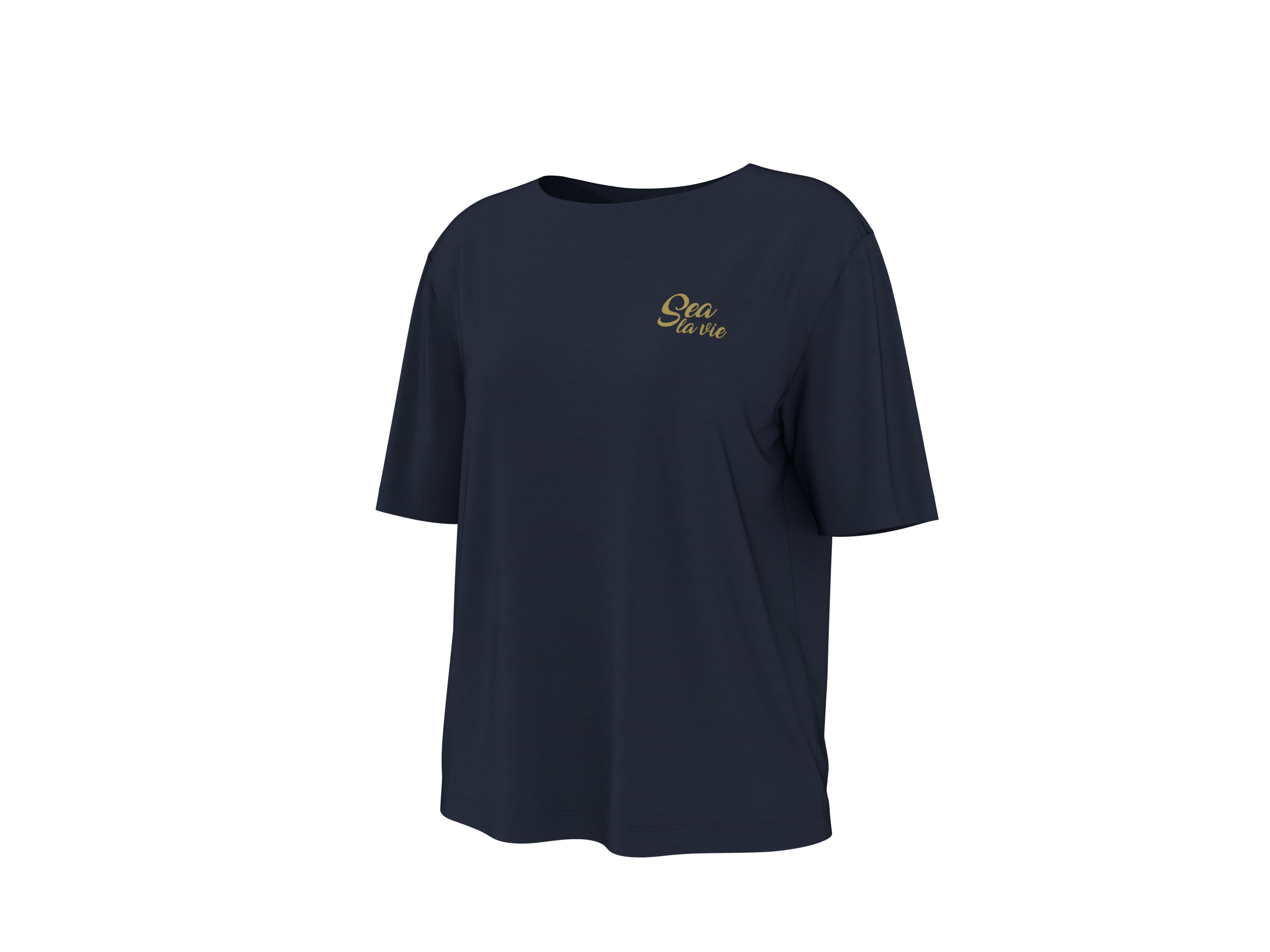 esmara T-shirt damski z wiskozą Granatowy, M40/42