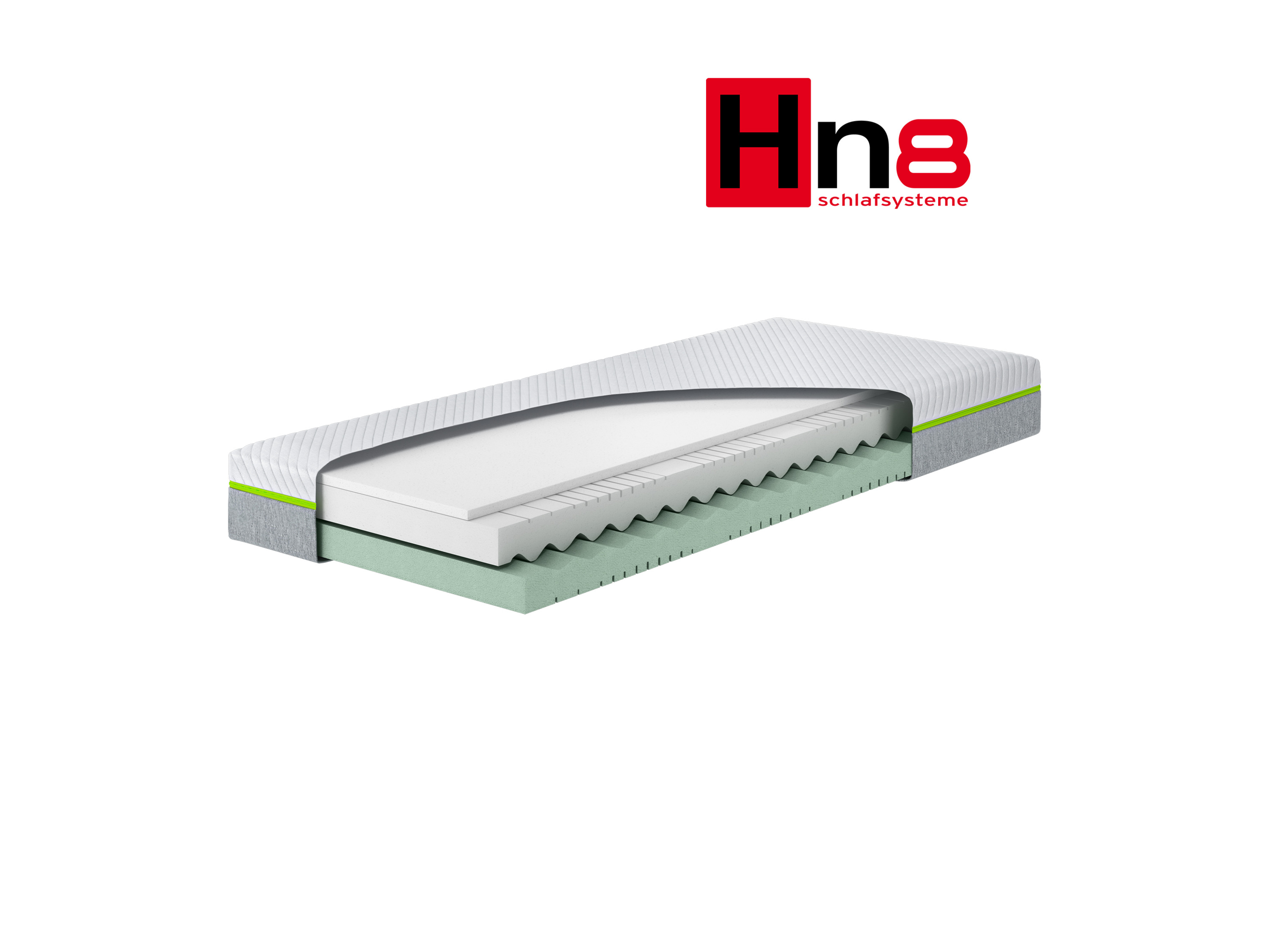 Hn8 Schlafsysteme Materac wiskoelastyczny Cozy Sleep z 7-strefową pianką komfort H2, 90 x 200 cm