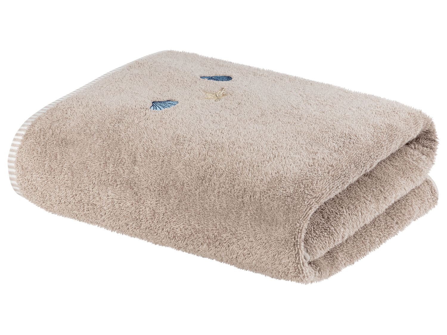 Livarno home Ręcznik frotté 100 x 150 cm, 1 sztuka Beżowy