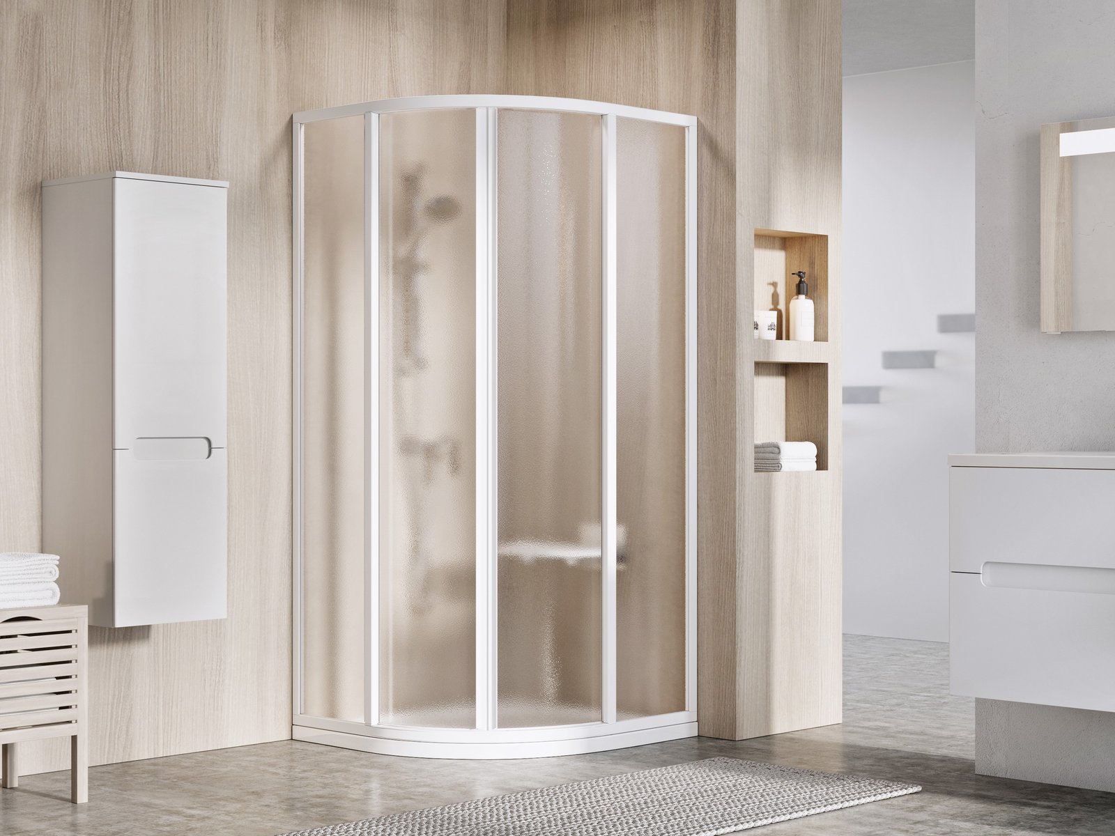 Darmowa Dostawa - Kabina prysznicowa 90x90 cm półokrągła biały połysk/ Ravak Supernova 3117O102ZG