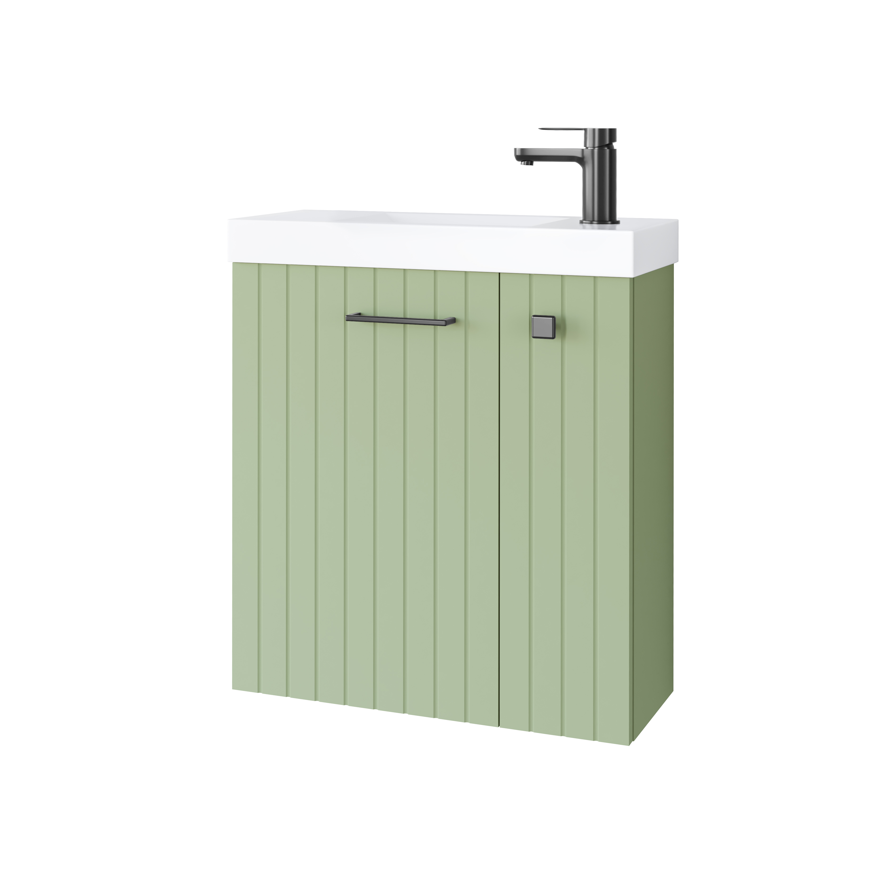 Darmowa Dostawa - Umywalka z szafką i uchwytami 55 cm zieloną Uptrend Nook 010SU5507TR41366