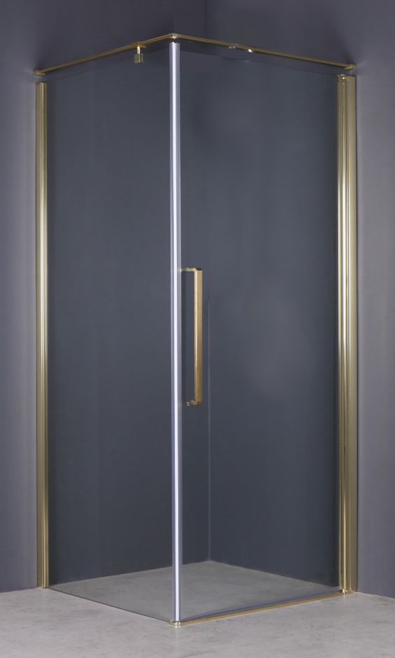 Darmowa Dostawa - Kabina prysznicowa kwadratowa 90x90 cm złoty Sea-Horse Fresh Line BK260T09Z