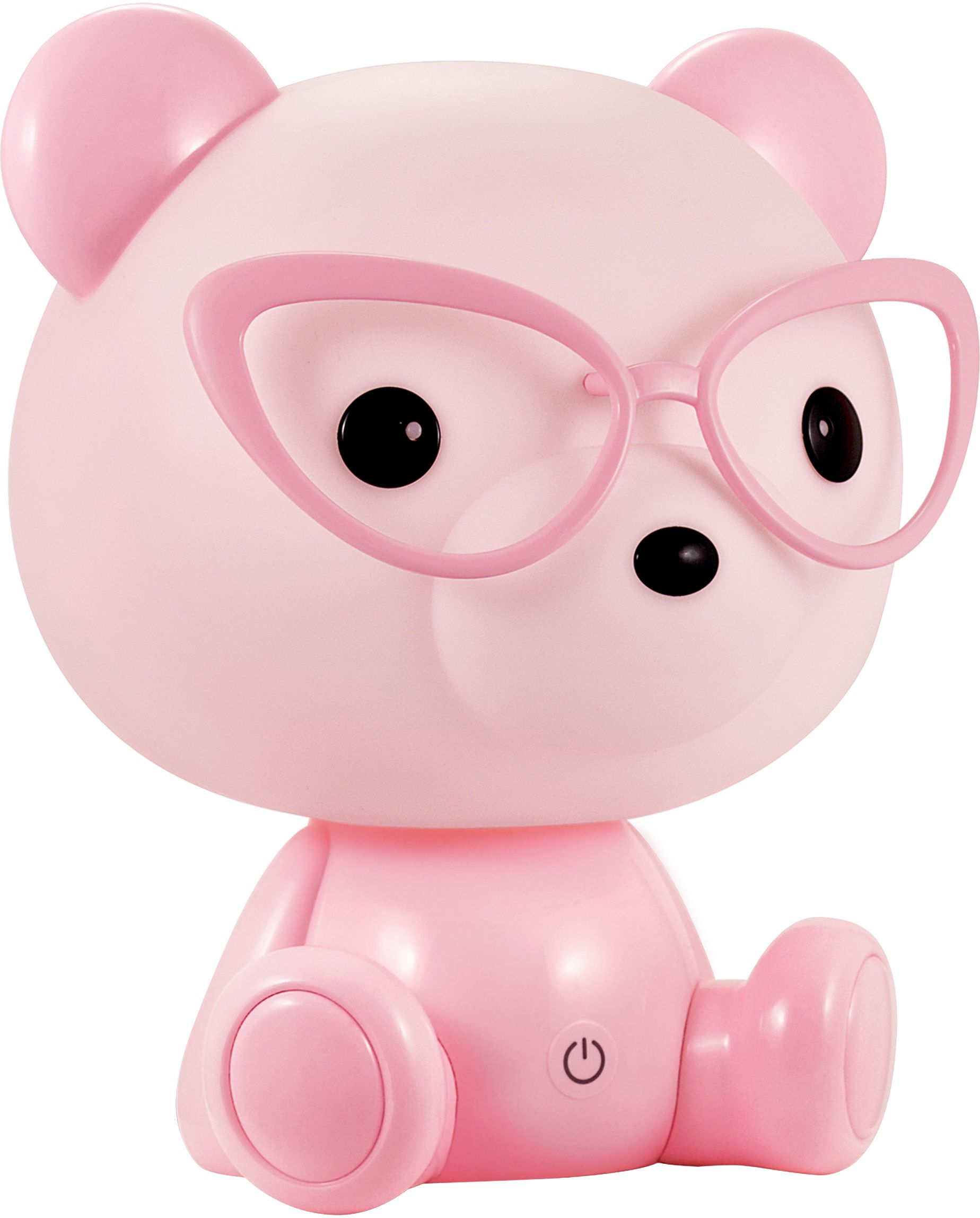 Darmowa Dostawa - Lampka nocna dziecięca 1x2.5 W różowa Goldlux Miś Okularnik 327208