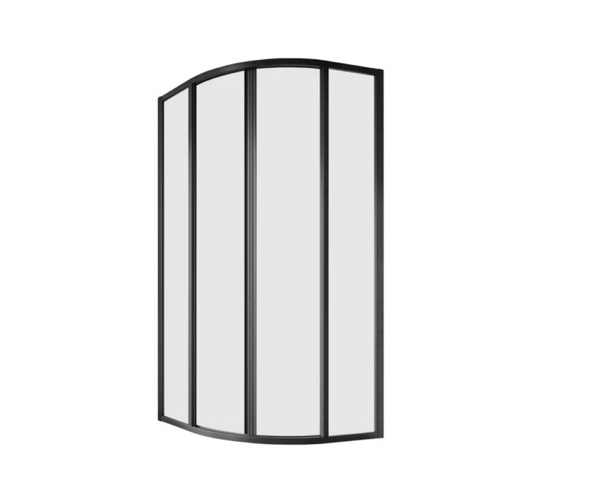 Darmowa Dostawa - Kabina prysznicowa 90x90 cm półokrągła czarny mat/szkło przezroczyste Ravak Supernova 3117O302Z1