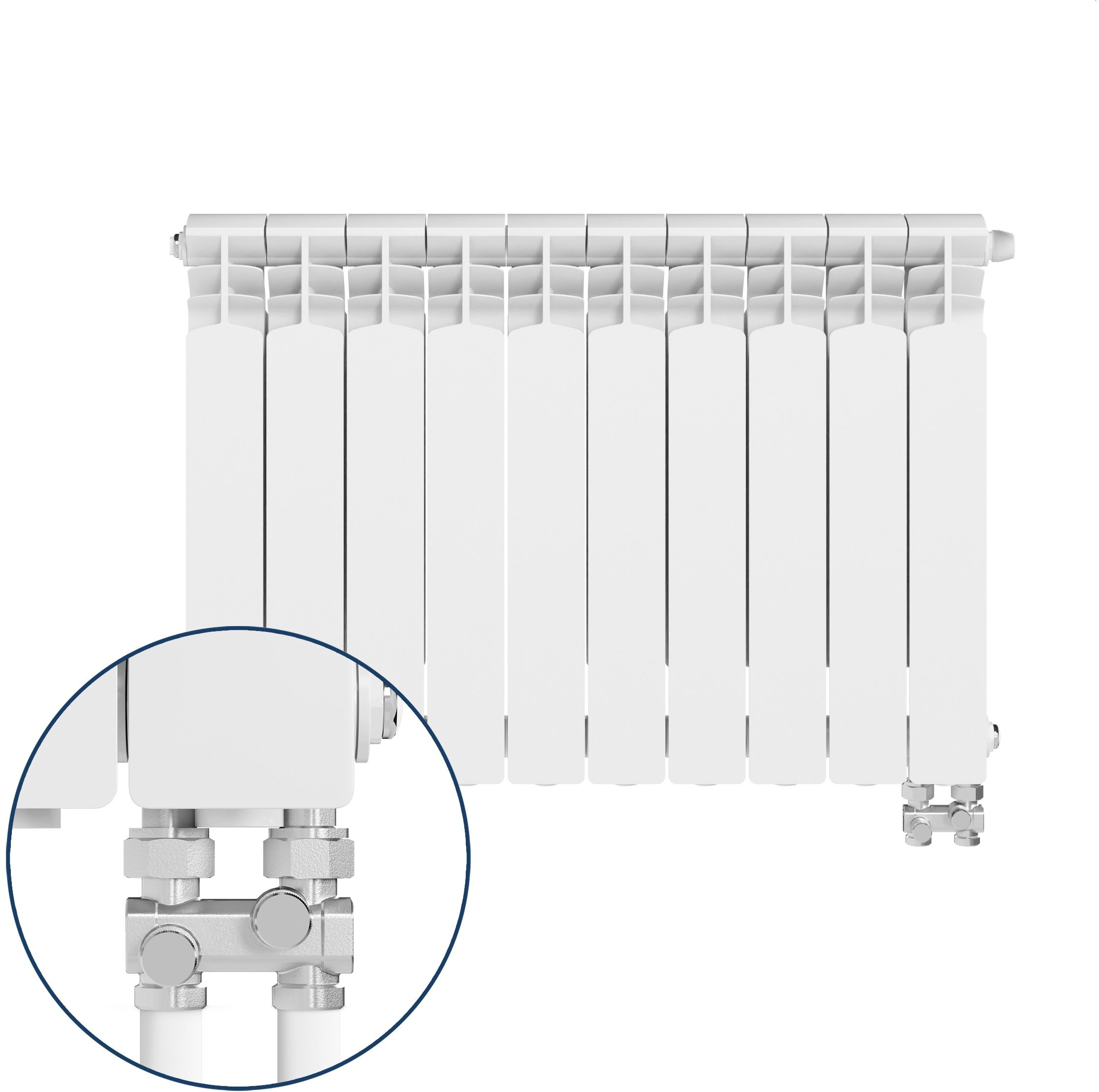 Darmowa Dostawa - Grzejnik pokojowy 57.2x80.5 cm podłączenie dolne biały KFA Armatura G500F 78910244