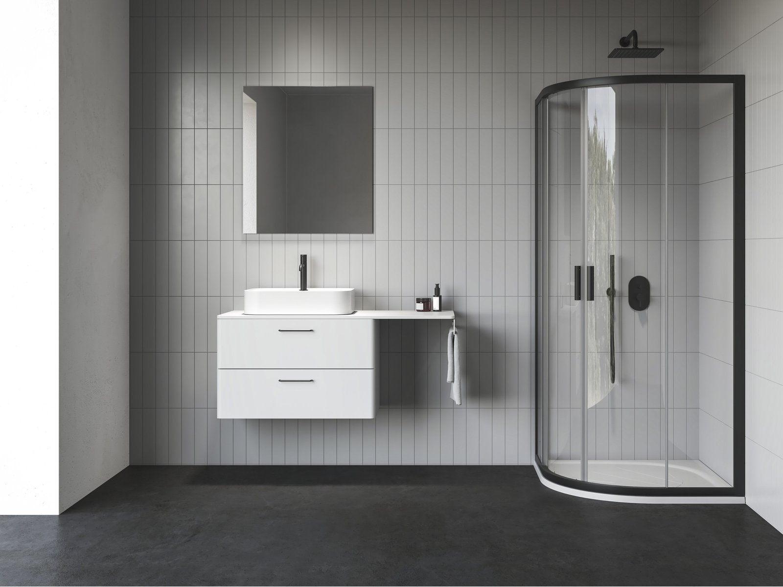 Darmowa Dostawa - Kabina prysznicowa 90x90 cm półokrągła czarny mat/szkło przezroczyste Ravak Blix II 3BM70300Z1