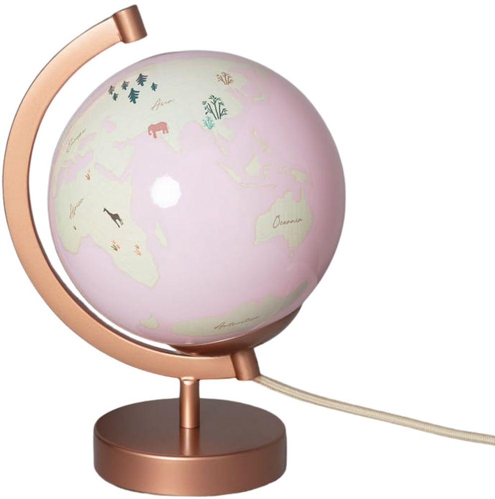 Darmowa Dostawa - Lampka nocna dziecięca 1x40 W różowa Abruzzo Globi ABRGLOR