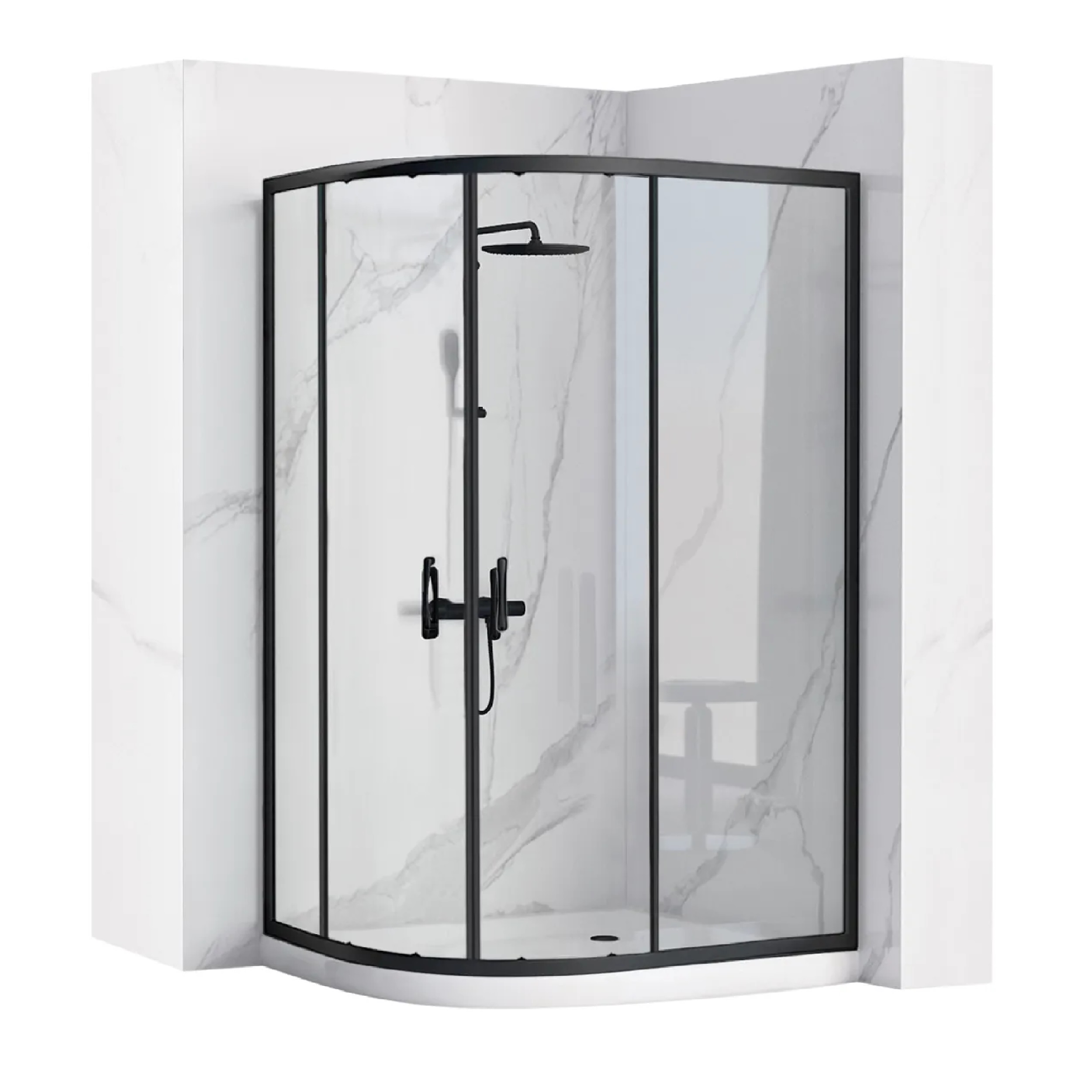 Darmowa Dostawa - Kabina prysznicowa półokrągła 80x80 cm Rea Look REAK7902