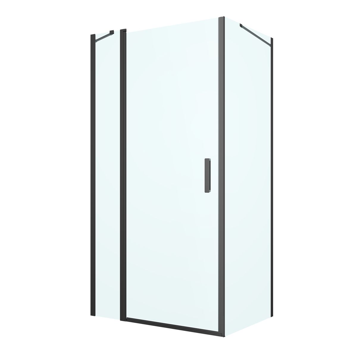 Darmowa Dostawa - Kabina prysznicowa 100x80 cm prostokątna czarny mat/szkło przezroczyste Oltens Verdal 20209300
