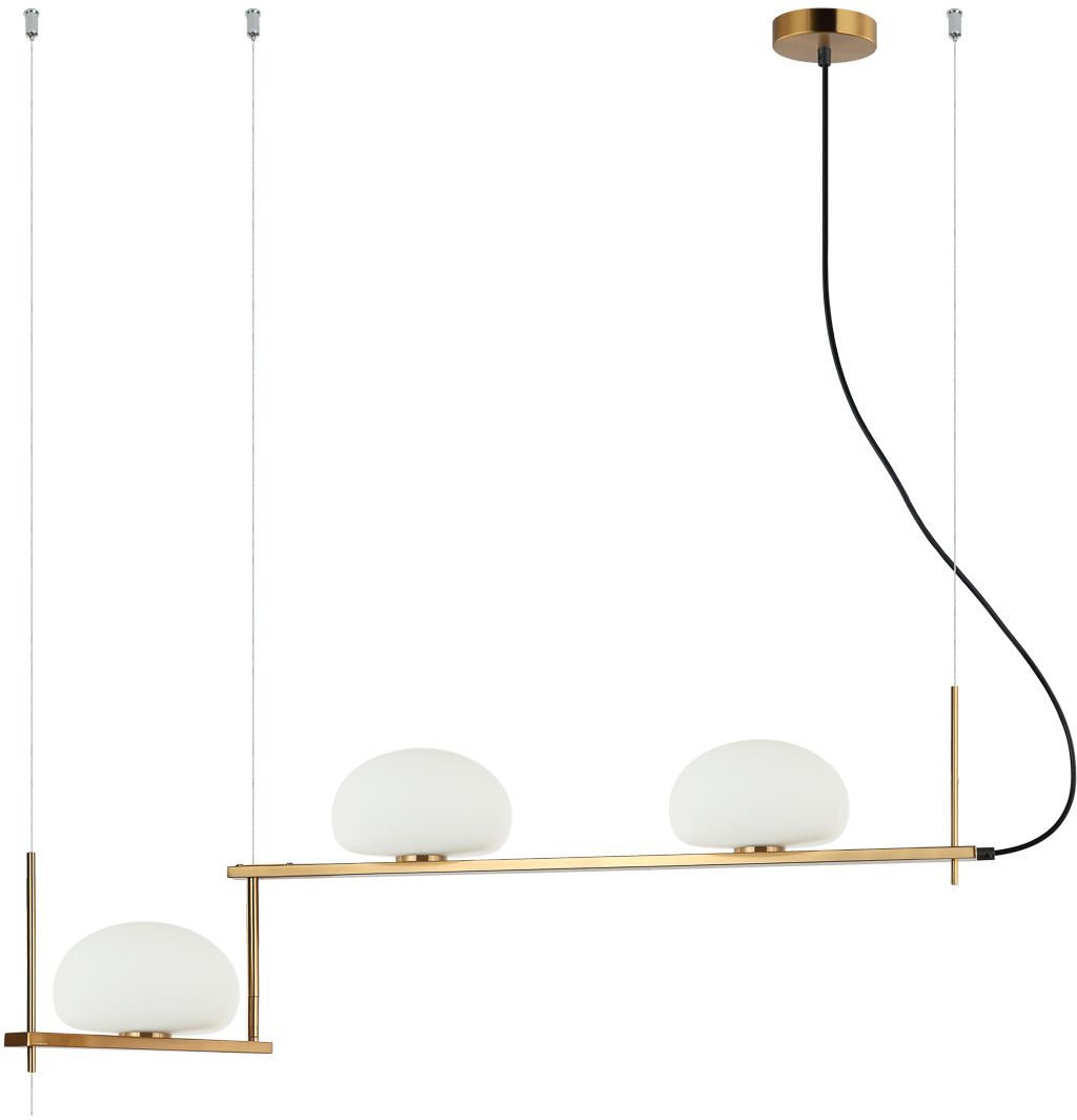 Darmowa Dostawa - Lampa wisząca 3x25 W mosiądz Italux Kernio PND357783BROW