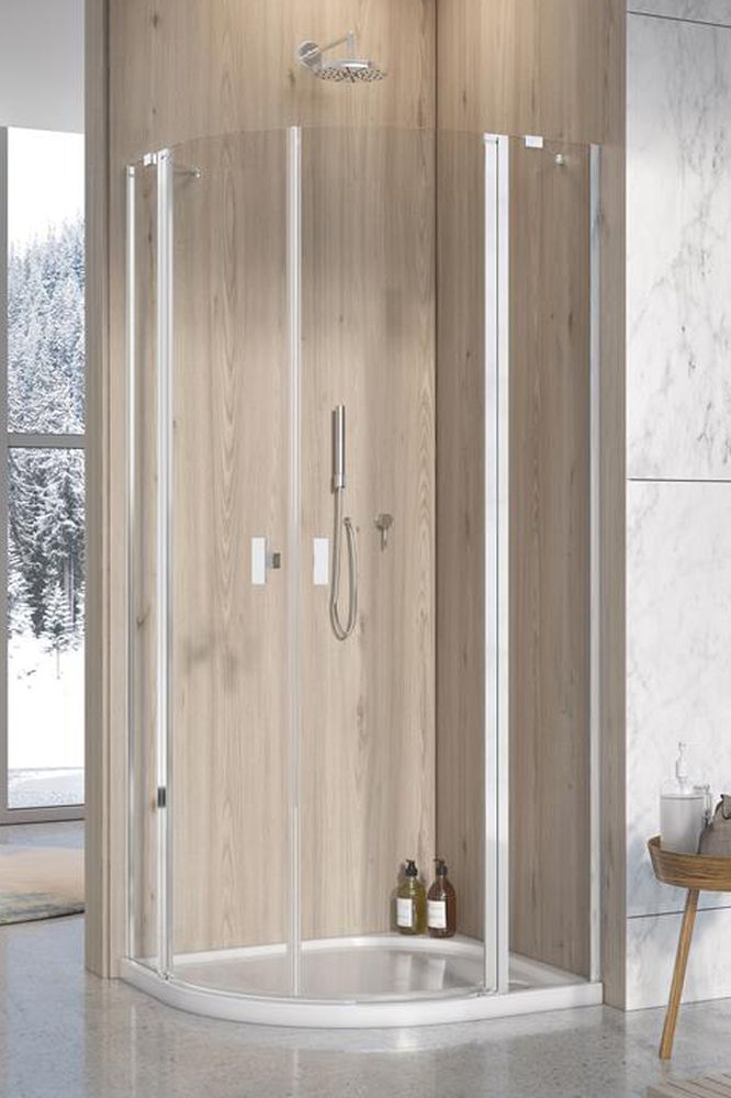 Darmowa Dostawa - Kabina prysznicowa część lewa 90x90 cm półokrągła Radaway Nes PDD II 100300900101L