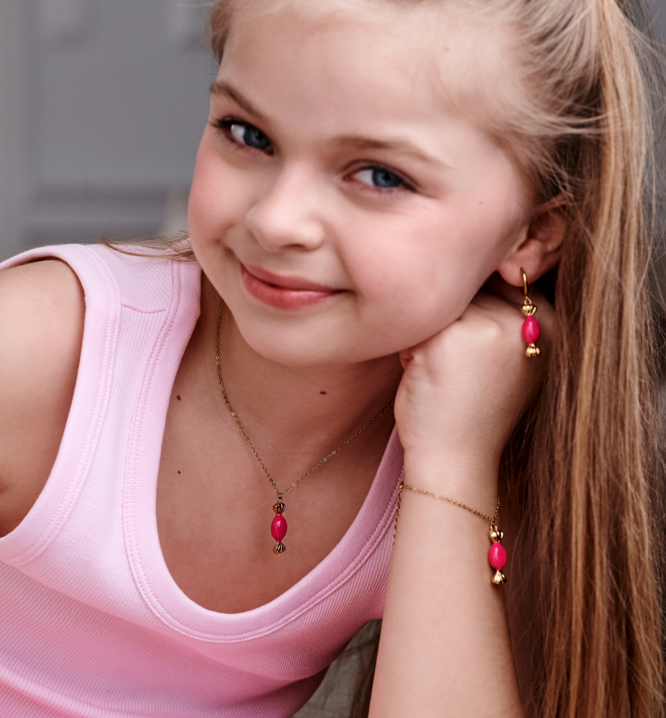 Zestaw biżuterii dla dziewczynki z cukierkami ZN0225