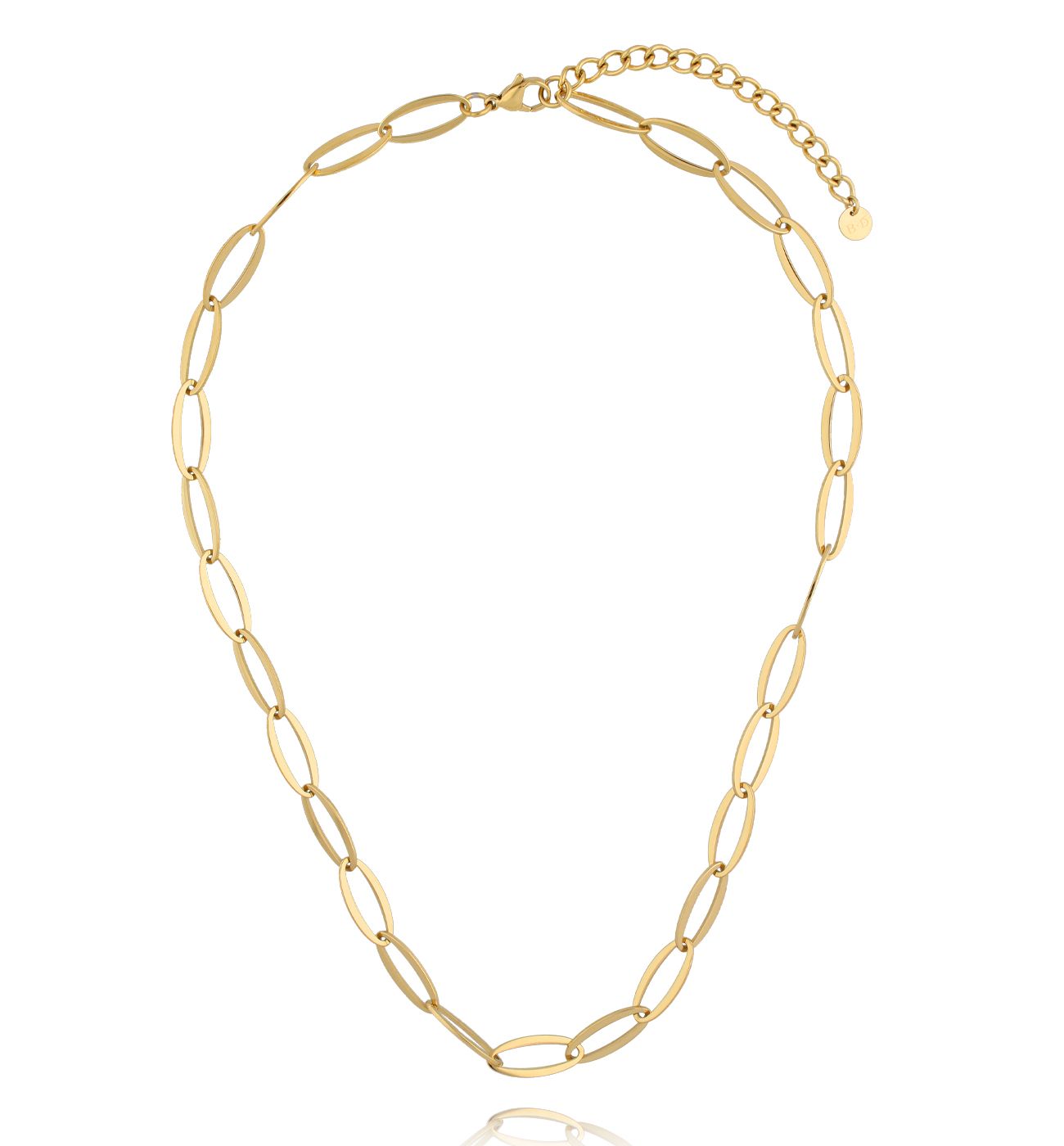 Naszyjnik złoty z owalnych ogniw – minimalistyczny łańcuch NEA0103