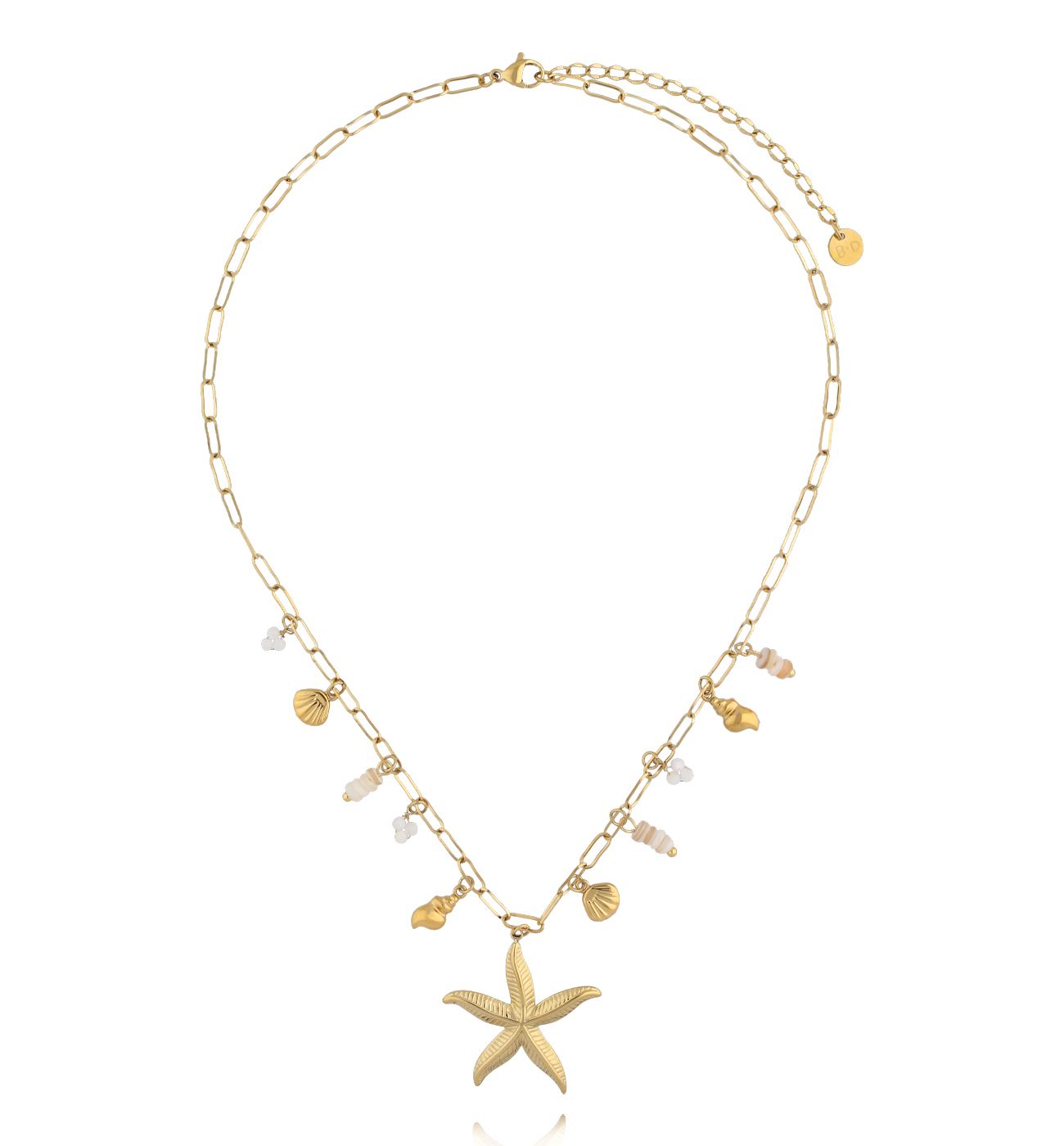 Naszyjnik z rozgwiazdą i muszlami NSY0746 - By Dziubeka