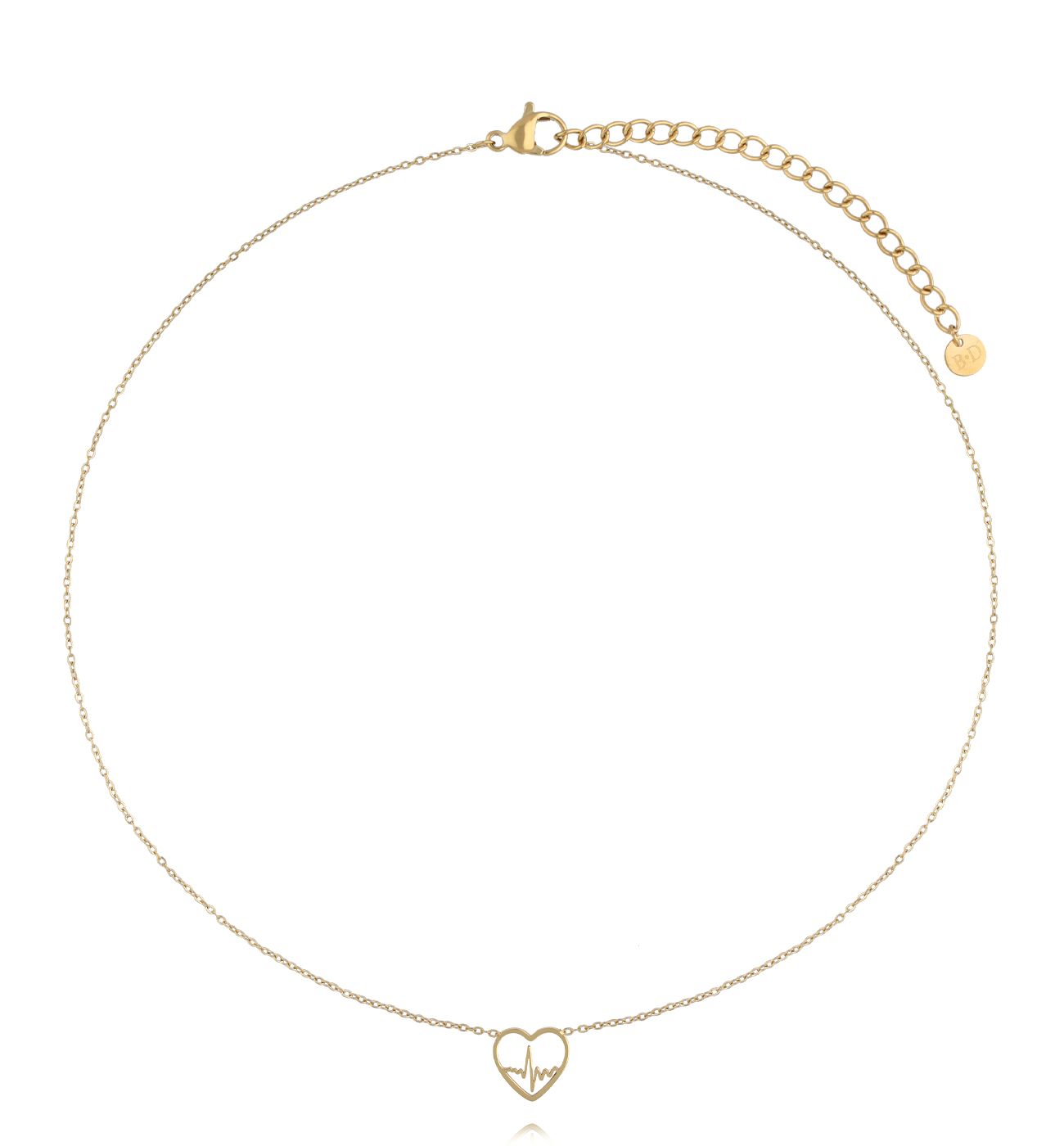 Naszyjnik serce z linią życia dla córki NSY0782