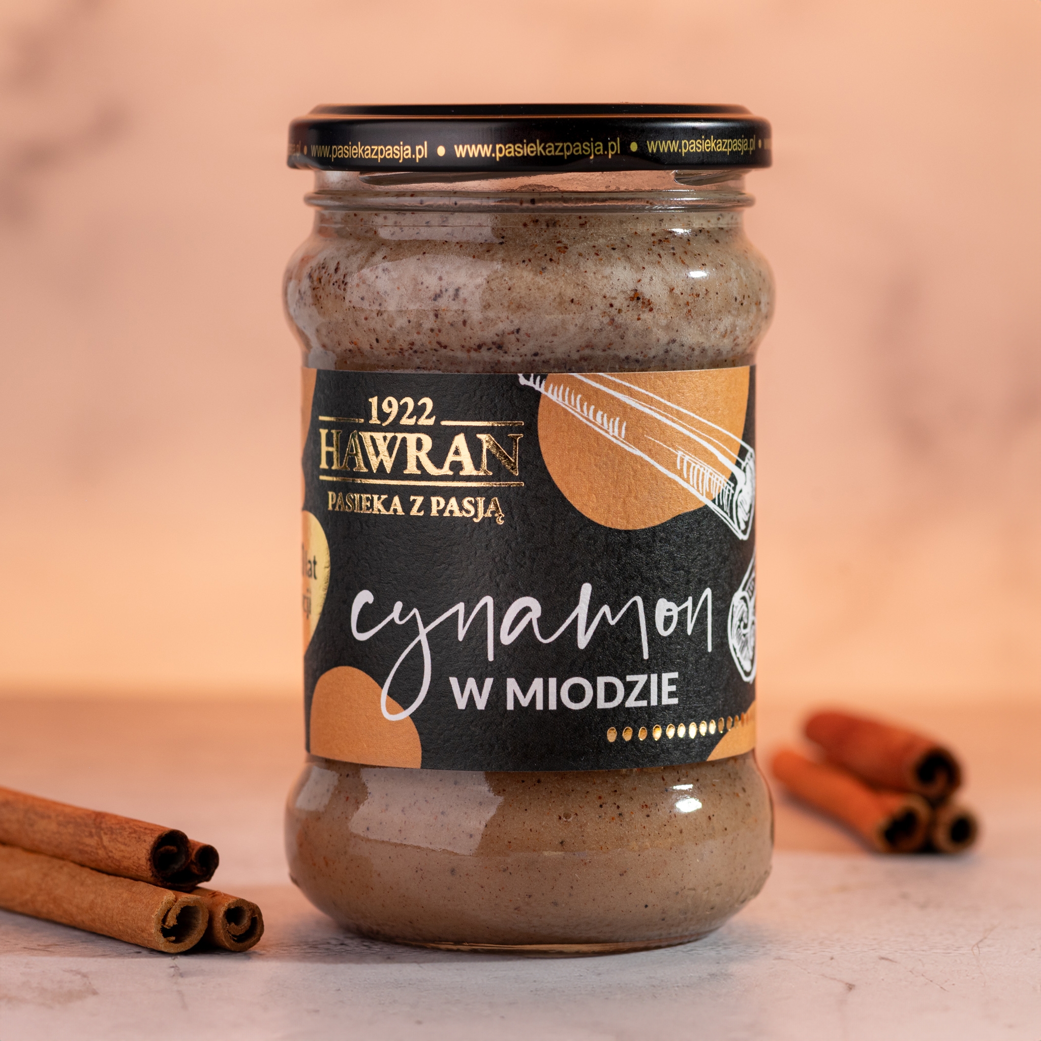 Cynamon w miodzie wielokwiatowym 370g - Pasieka z Pasją Hawran