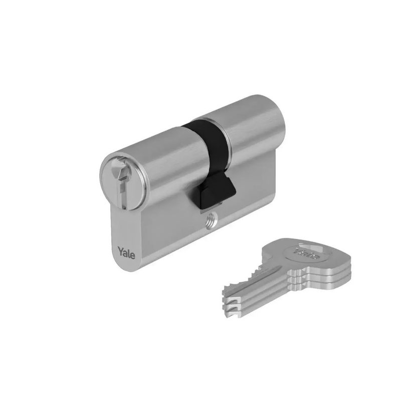 Wkładka do Zamka Drzwi YALE 30/35 Nikiel Satyna Bębenkowa Atest 1 szt.
