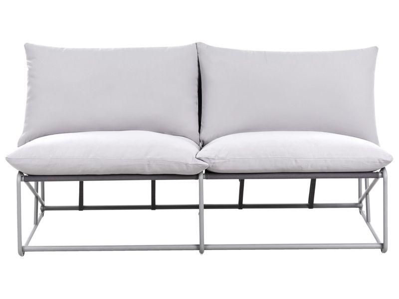 Sofa ogrodowa dla 2 osób Pico Metal Szary 1 szt.