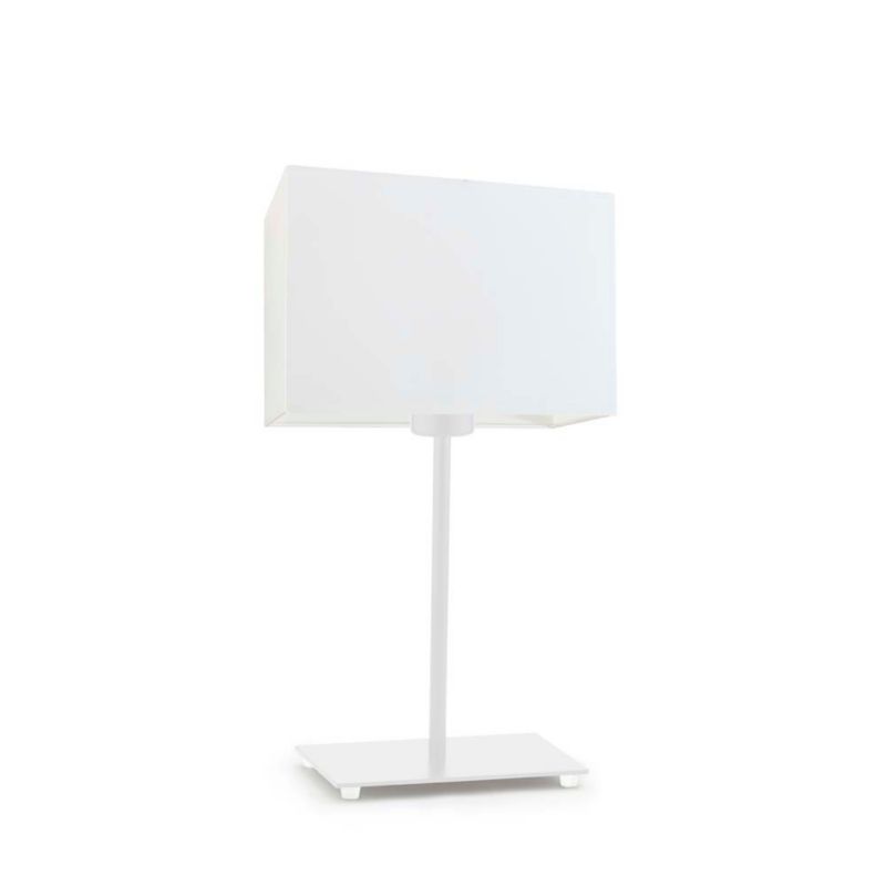 Lampka Nocna Volta Light Factory Moto Abażur Biały/Biały Prostokąt 1xE27 1szt.