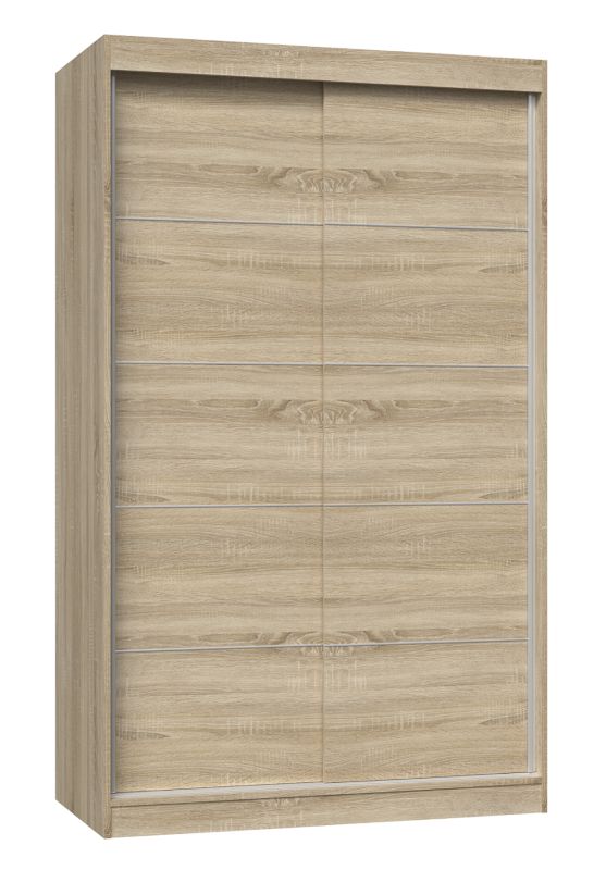 Szafa Przesuwna Topeshop IGA 120 cm Drzwi ze Szprosami Dąb Sonoma 61x120x200 cm 1 szt.