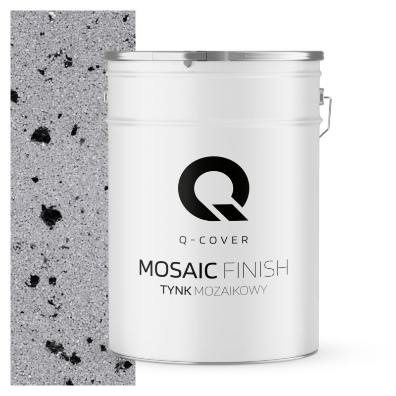 Tynk Mozaikowy Q-Cover Szary z czarną miką M04 25KG