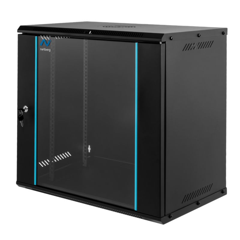 Szafa Netberg Basic Rack 19" 12U 597x600x400mm serwerowa na elektronikę wisząca czarna 1szt.