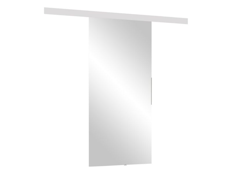 Drzwi przesuwne wewnętrzne MIRJAN 24 Mirror 100 + samodomykacz biały + lustro 1 kpl.