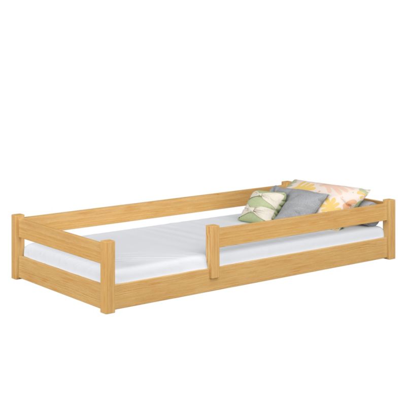 Drewniane łóżko N-WOOD niskie N02 sosna naturalna 80x180 1szt.