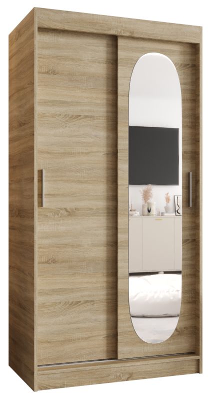 Szafa przesuwna z lustrem Garderoba Abiks ROYAL 100 dąb sonoma 1szt.