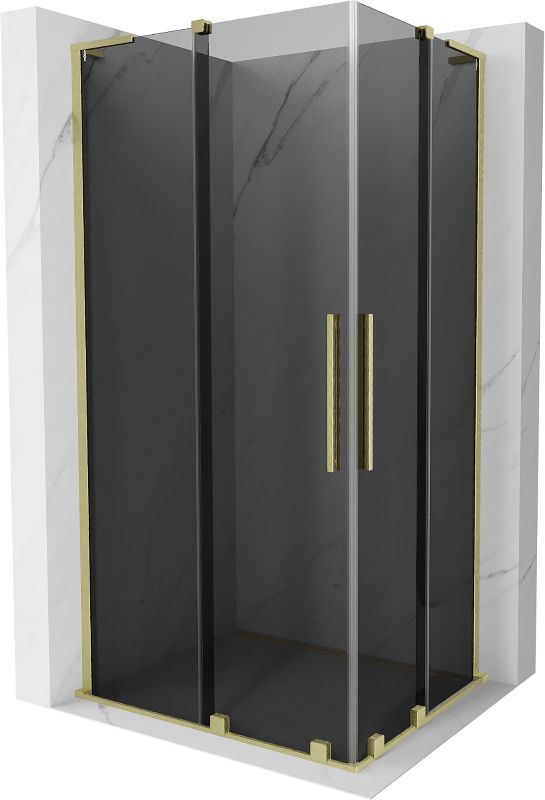 Kabina prysznicowa Mexen Velar L Duo rozsuwana 90 x 80 cm grafit złota szczotkowana 1 szt.