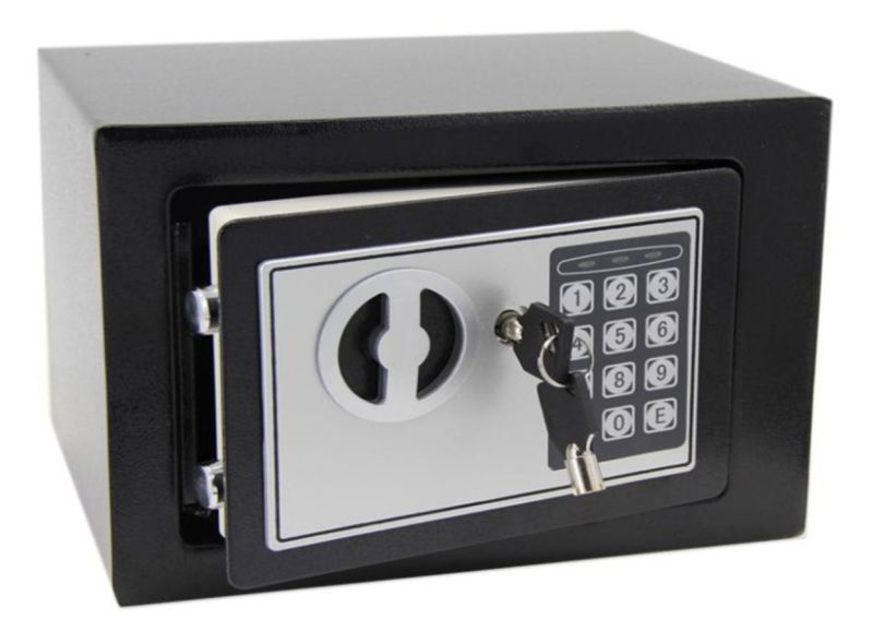 Sejf domowy Bauerkraft z zamkiem elektronicznym na kluczyk lub kod 23x17x17 cm 1 szt.