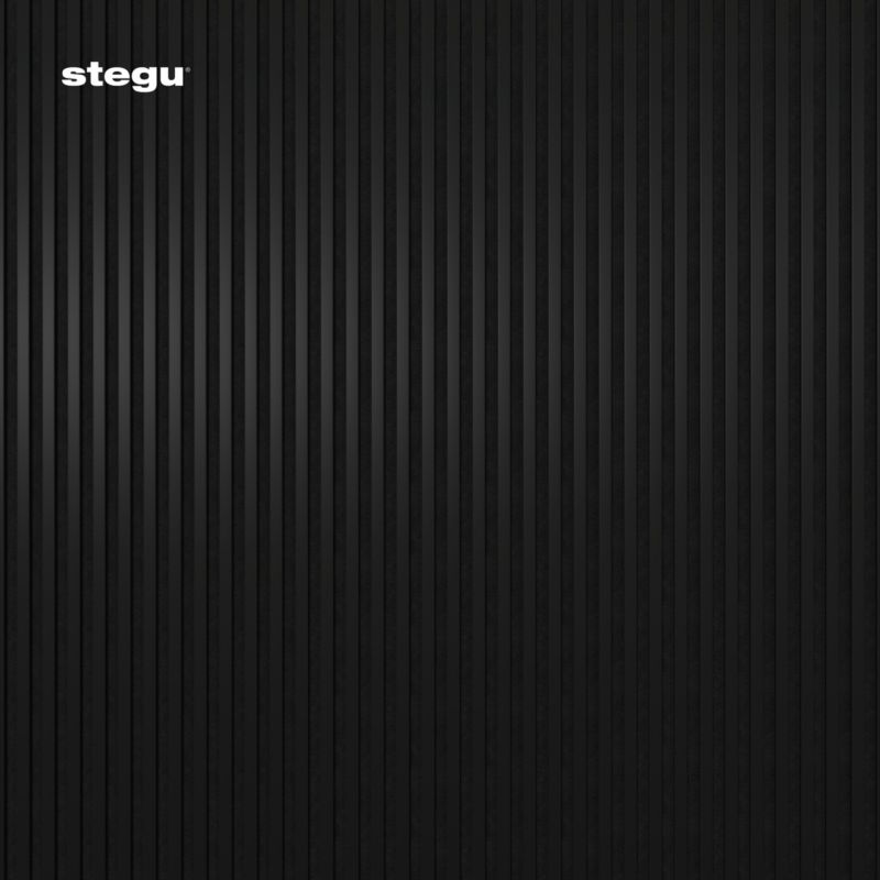 Lamele ścienne na czarnej płycie Stegu Linea Slim, czarne 265x15 cm panele dekoracyjne 1 szt.