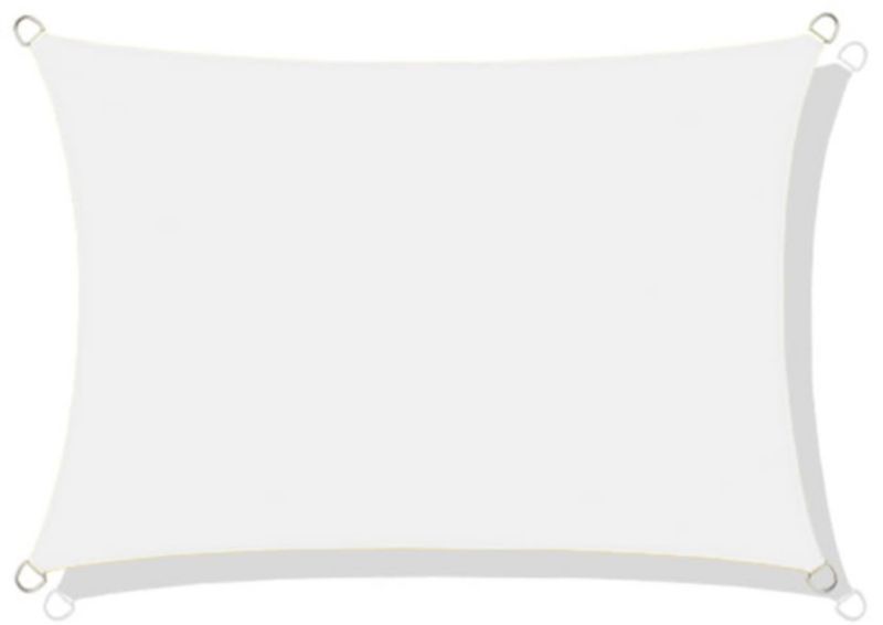 Żagiel Przeciwsłoneczny EDANTI Ogrodowy Wodoodporny 4x3 m Ciemny Biały Zacieniacz 1 szt.