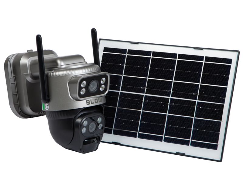 Kamera IP BLOW WiFi 4Mp solarna 2 obiektywy zewnętrzna bezprzewodowa Smart IP 66 1 szt.