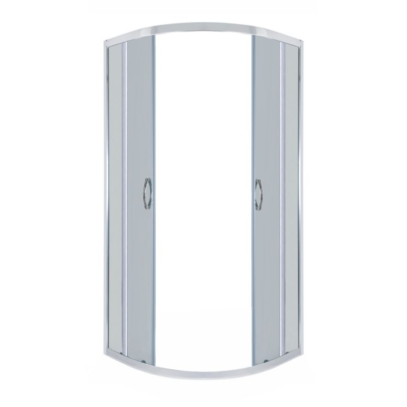 Kabina prysznicowa półokrągła Kerra Intro 80 cm szkło grafitowe profile chrom 1 szt.