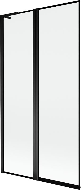 Parawan nawannowy Mexen Mist L czarny 100x150 cm lewy 2-skrzydłowy 1 szt