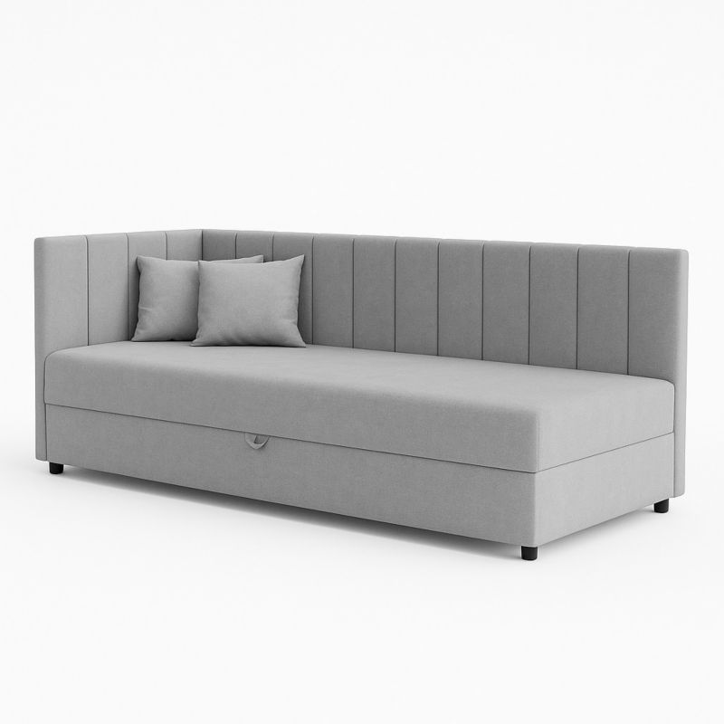 Łóżko kontynentalne 1-osobowe Bonni Sofaro Plus 80x180 Szare 1 szt.
