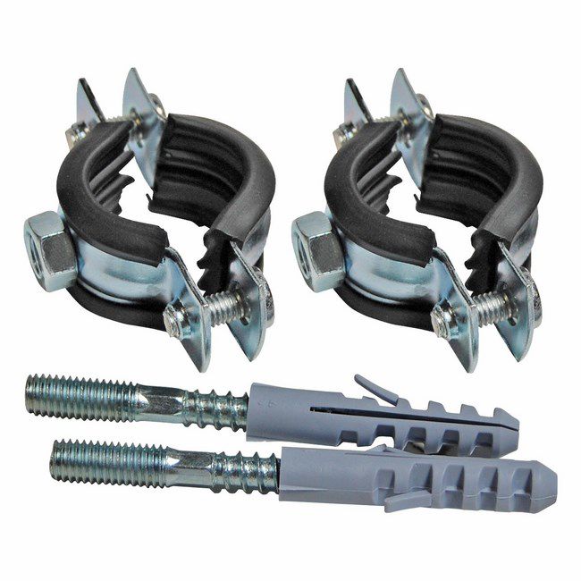 Uchwyt metalowy z wkładką komplet 3/8" 2 szt.