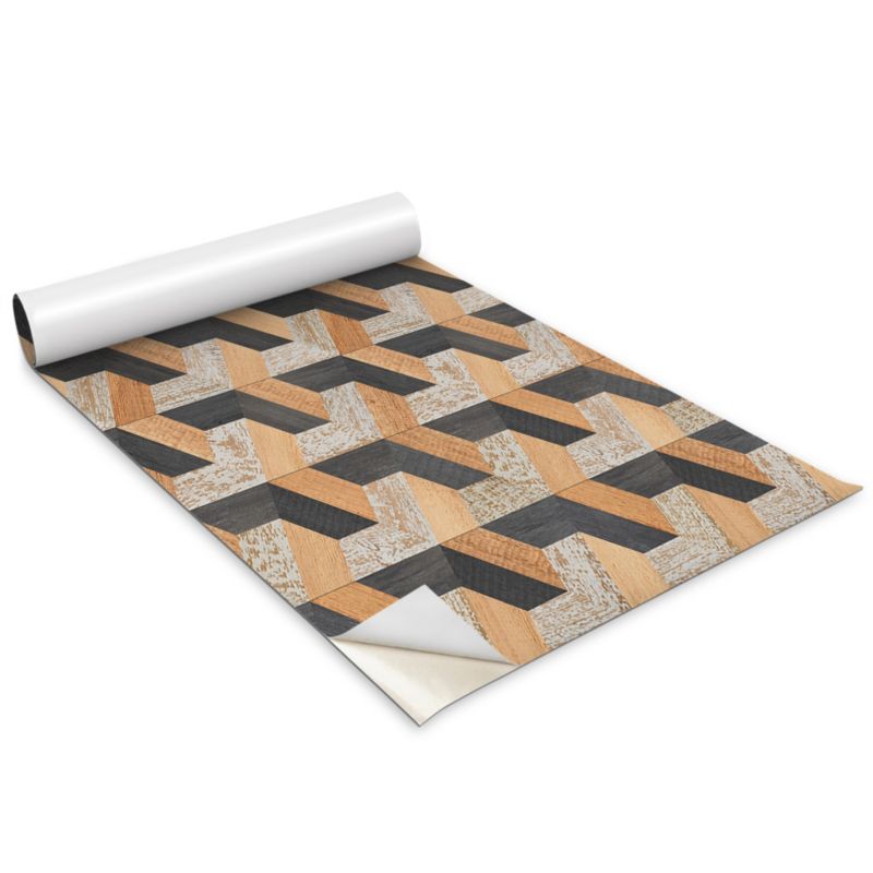 Folia Dekoracyjna Na Meble Wallfluent 100x50 cm Efekt 3D Sześciany Odporna Folia Samoprzylepna Mat 1 rol.