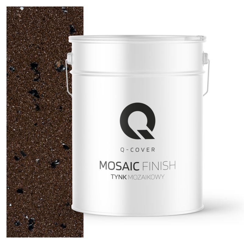 Tynk Mozaikowy Q-Cover Brązowy ciemny z czarną miką M96 12.5KG