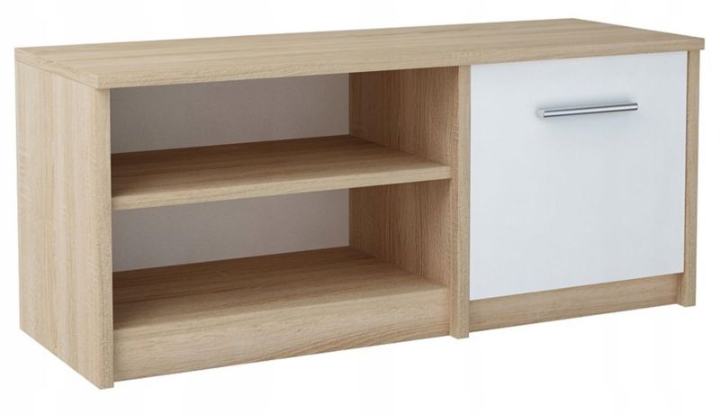 Szafka rtv Matkam stolik bodo 1D 100 cm komoda ufc biały-sonoma 1 szt.